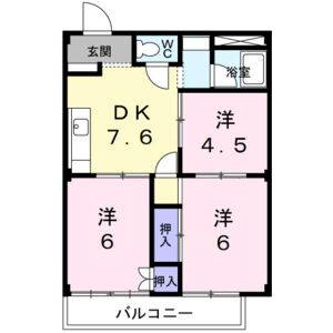 3DK 間取り図