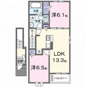 2LDK 間取り図