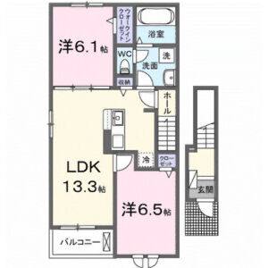 2LDK 間取り図