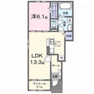 1LDK 間取り図