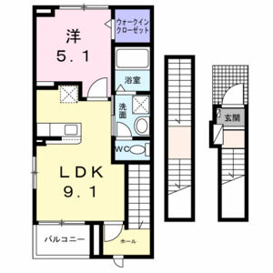 1LDK 間取り図