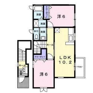 2LDK 間取り図
