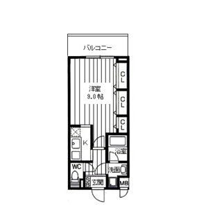 1K 間取り図