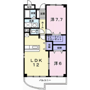 2LDK 間取り図