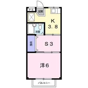 1K 間取り図