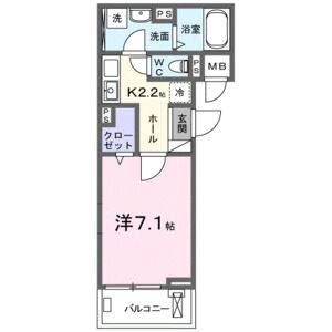 1K 間取り図
