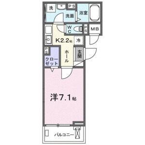 1K 間取り図