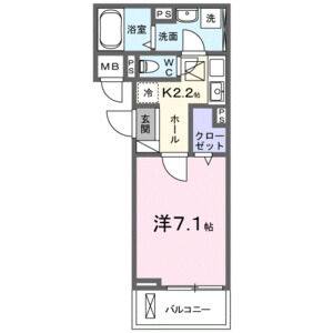 1K 間取り図