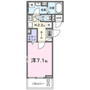 1K 間取り図