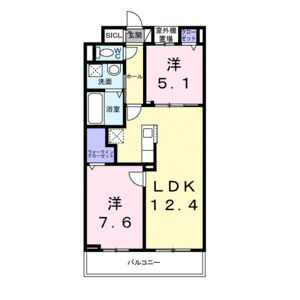 2LDK 間取り図