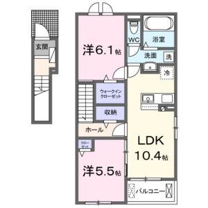 2LDK 間取り図