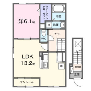 1LDK 間取り図