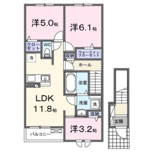3LDK 間取り図