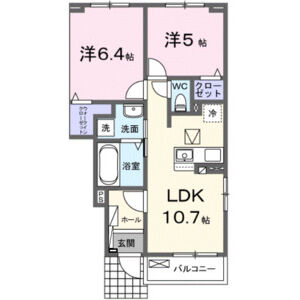 2LDK 間取り図