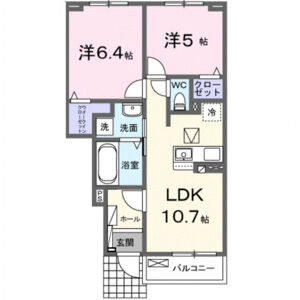 2LDK 間取り図