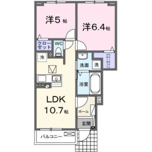 2LDK 間取り図