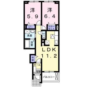 2LDK 間取り図
