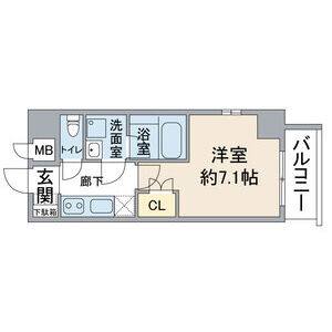1K 間取り図