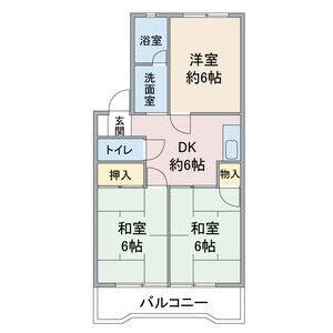 3DK 間取り図
