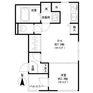 1DK 間取り図