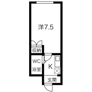 1K 間取り図