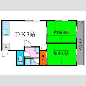 2DK 間取り図