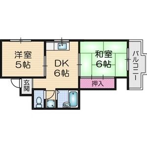 2DK 間取り図