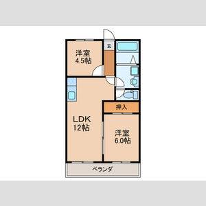 2LDK 間取り図