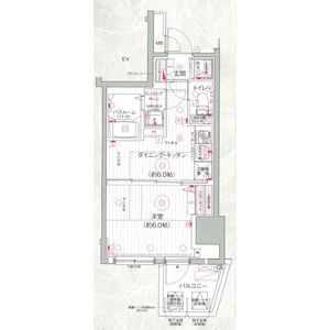 1DK 間取り図