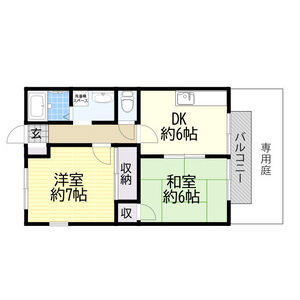 2DK 間取り図