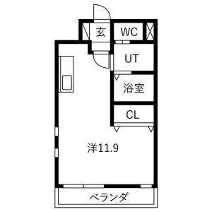 ワンルーム 間取り図