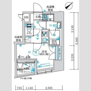1K 間取り図