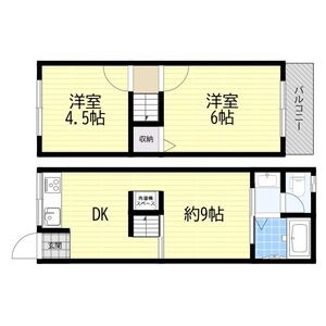 2DK 間取り図