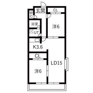 1LDK 間取り図
