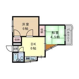 2DK 間取り図