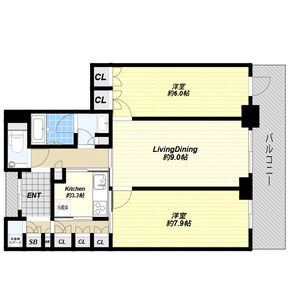 2LDK 間取り図
