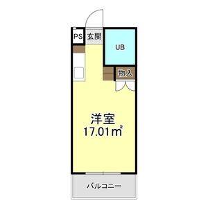 ワンルーム 間取り図