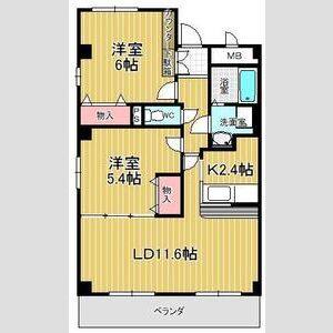 2LDK 間取り図