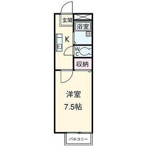 1K 間取り図