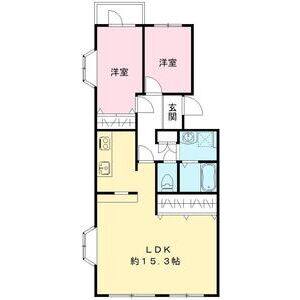 2LDK 間取り図