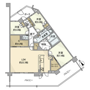 3LDK 間取り図