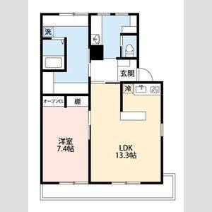 1LDK 間取り図