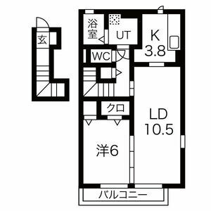 1LDK 間取り図