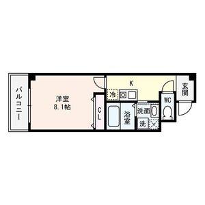 1K 間取り図