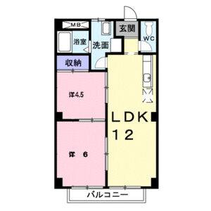 2LDK 間取り図