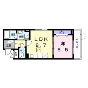 1LDK 間取り図