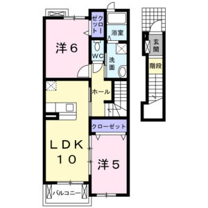2LDK 間取り図