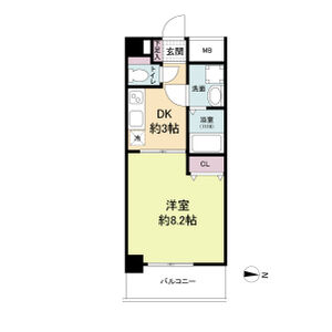 1K 間取り図