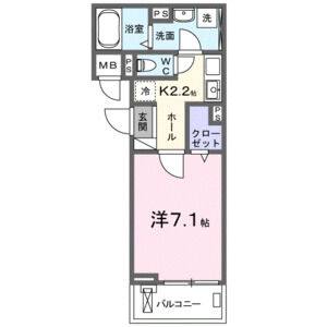 1K 間取り図
