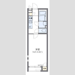 1K 間取り図